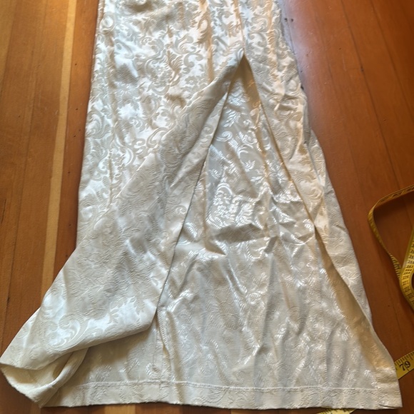 Vintage Lace Neckline Floor Length Gunne Sax Jessica McClintock Dress - Picture 10 of 12